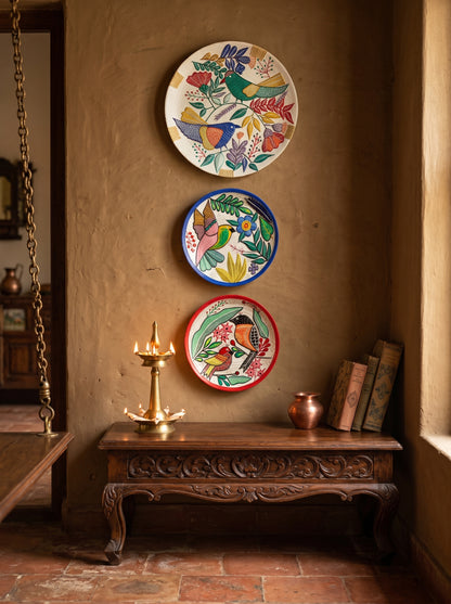 Handcrafted Wall Plate Set (3 Pieces)