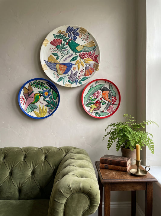 Handcrafted Wall Plate Set (3 Pieces)
