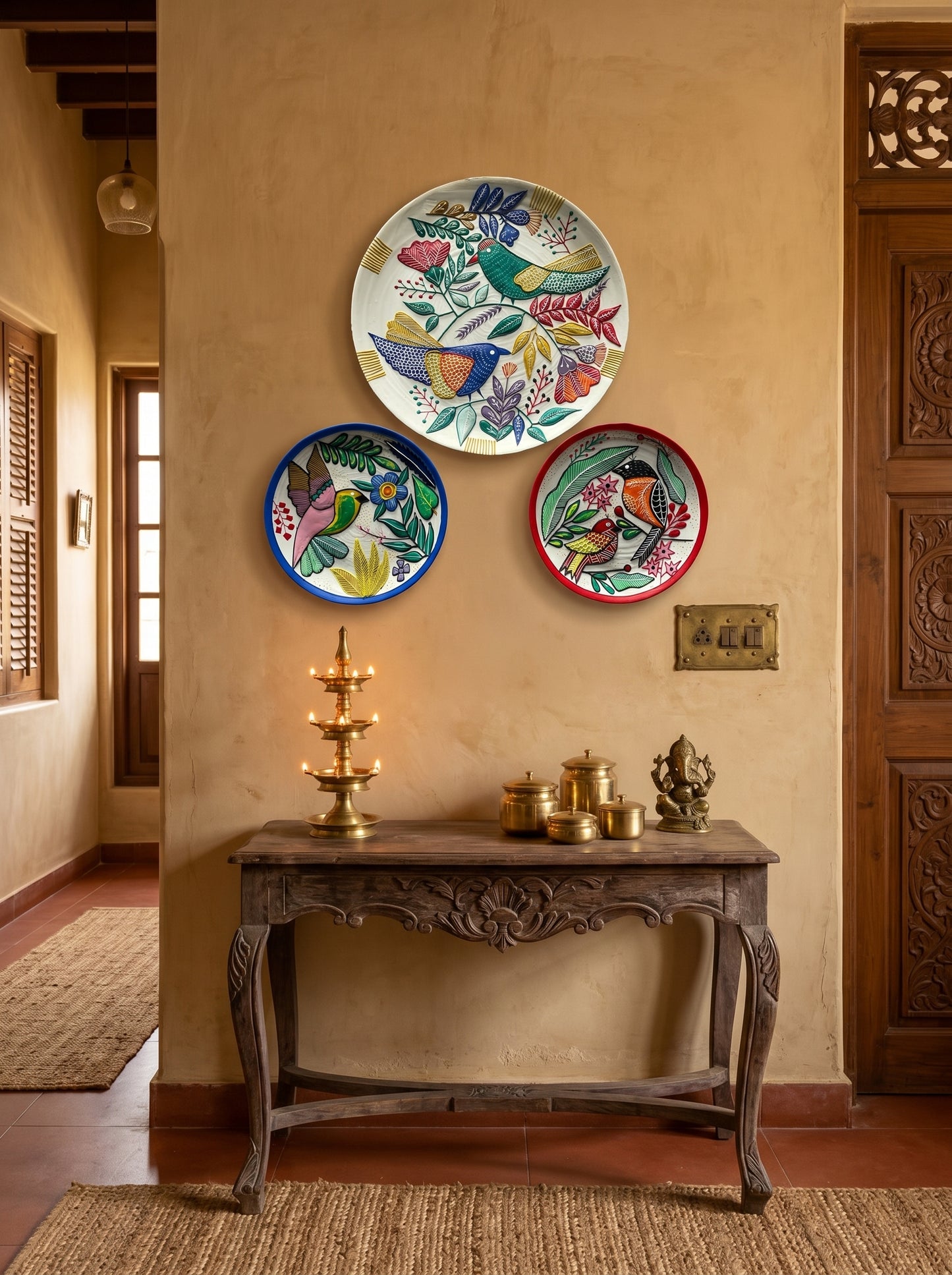 Handcrafted Wall Plate Set (3 Pieces)