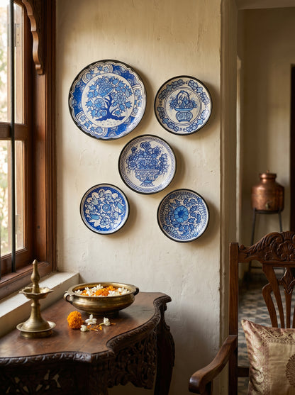 Handcrafted Wall Plate Set (5 Pieces)