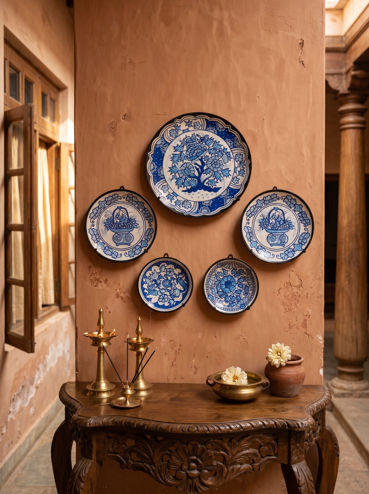 Handcrafted Wall Plate Set (5 Pieces)
