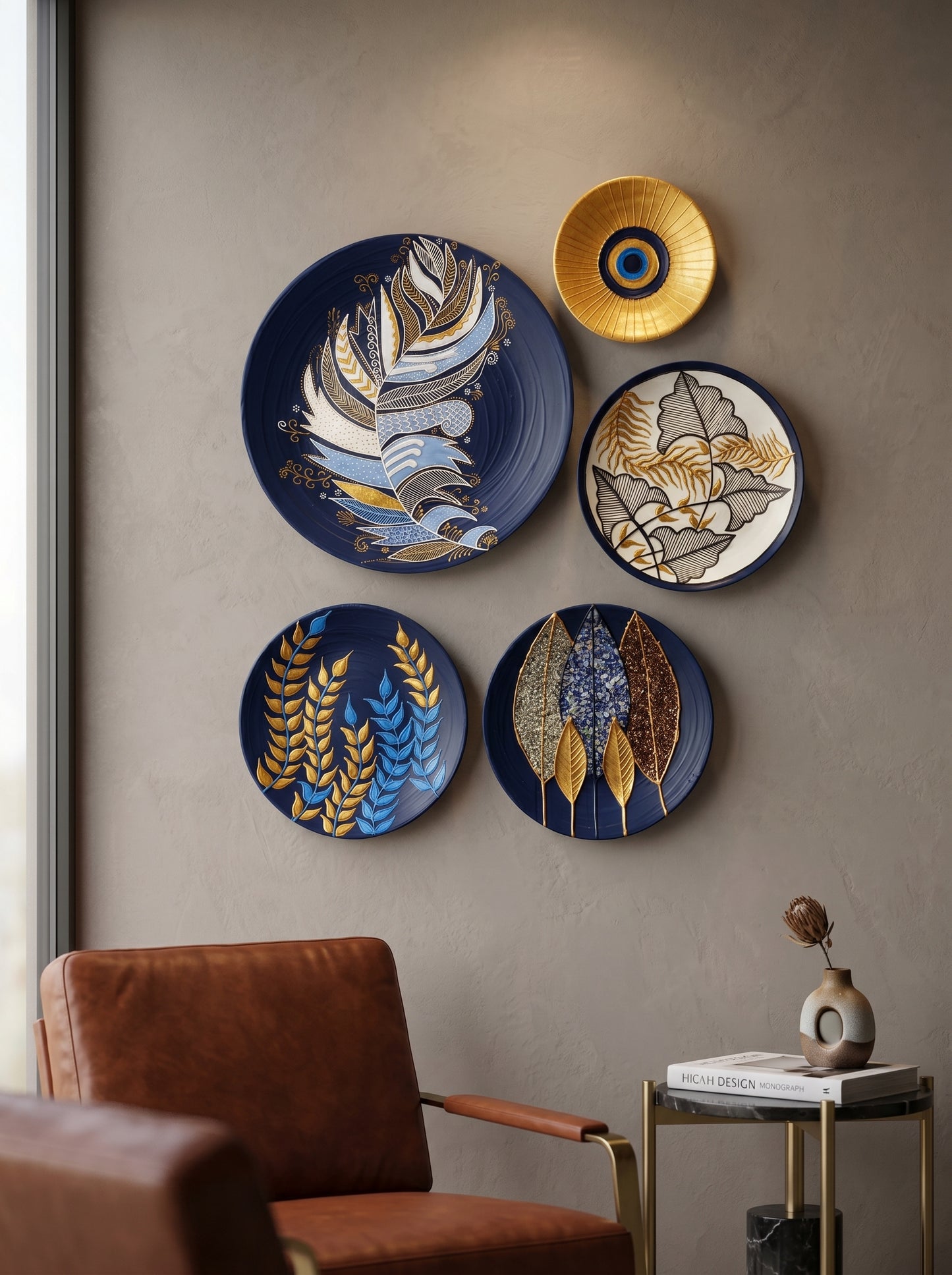 Handcrafted Wall Plate Set (5 Pieces)