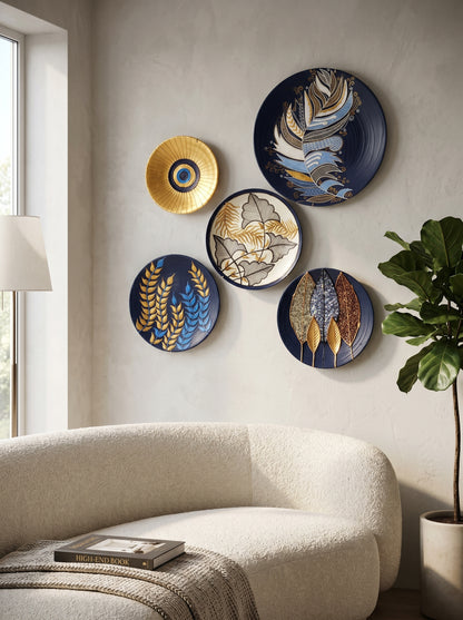 Handcrafted Wall Plate Set (5 Pieces)