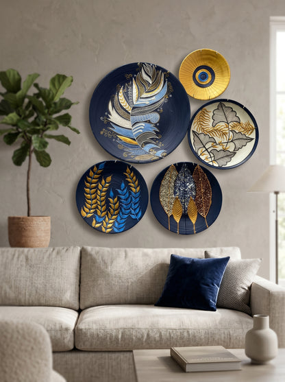 Handcrafted Wall Plate Set (5 Pieces)