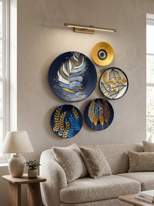 Handcrafted Wall Plate Set (5 Pieces)