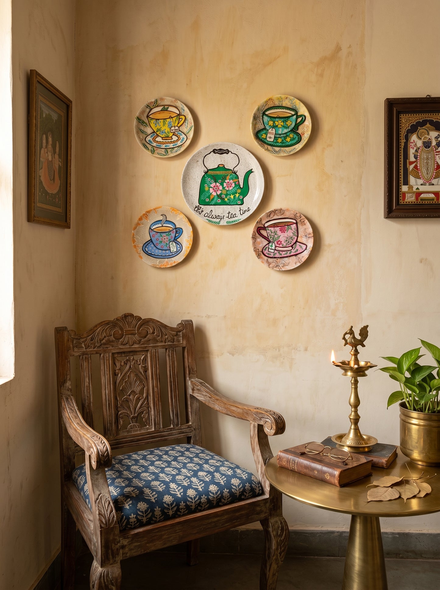 Handcrafted Wall Plate Set (5 Pieces)