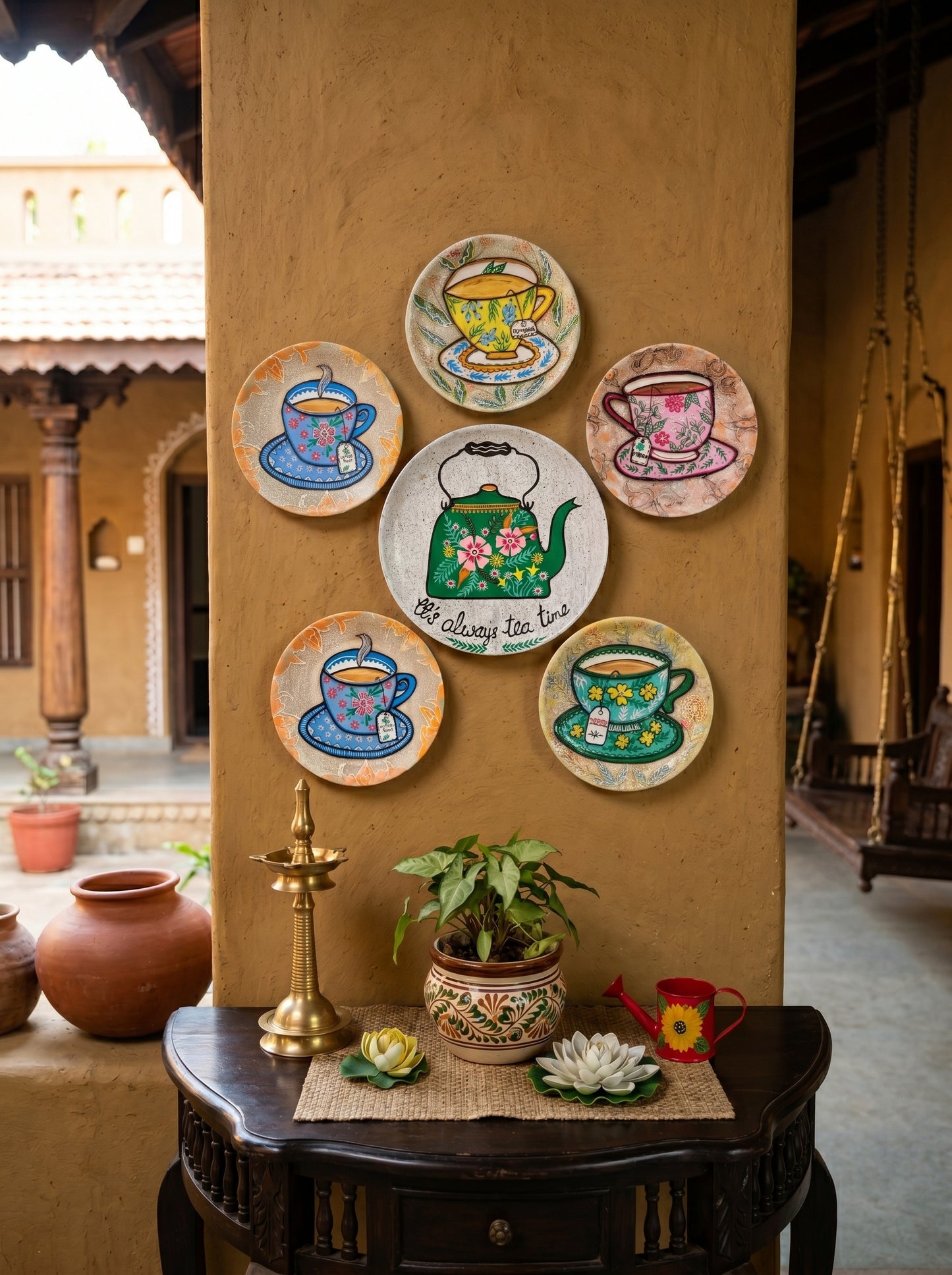 Handcrafted Wall Plate Set (5 Pieces)