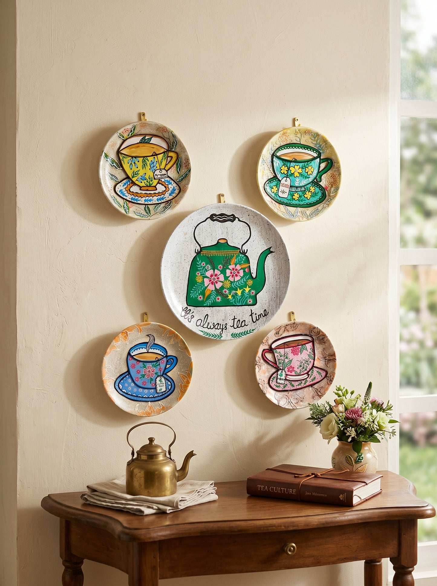 Handcrafted Wall Plate Set (5 Pieces)