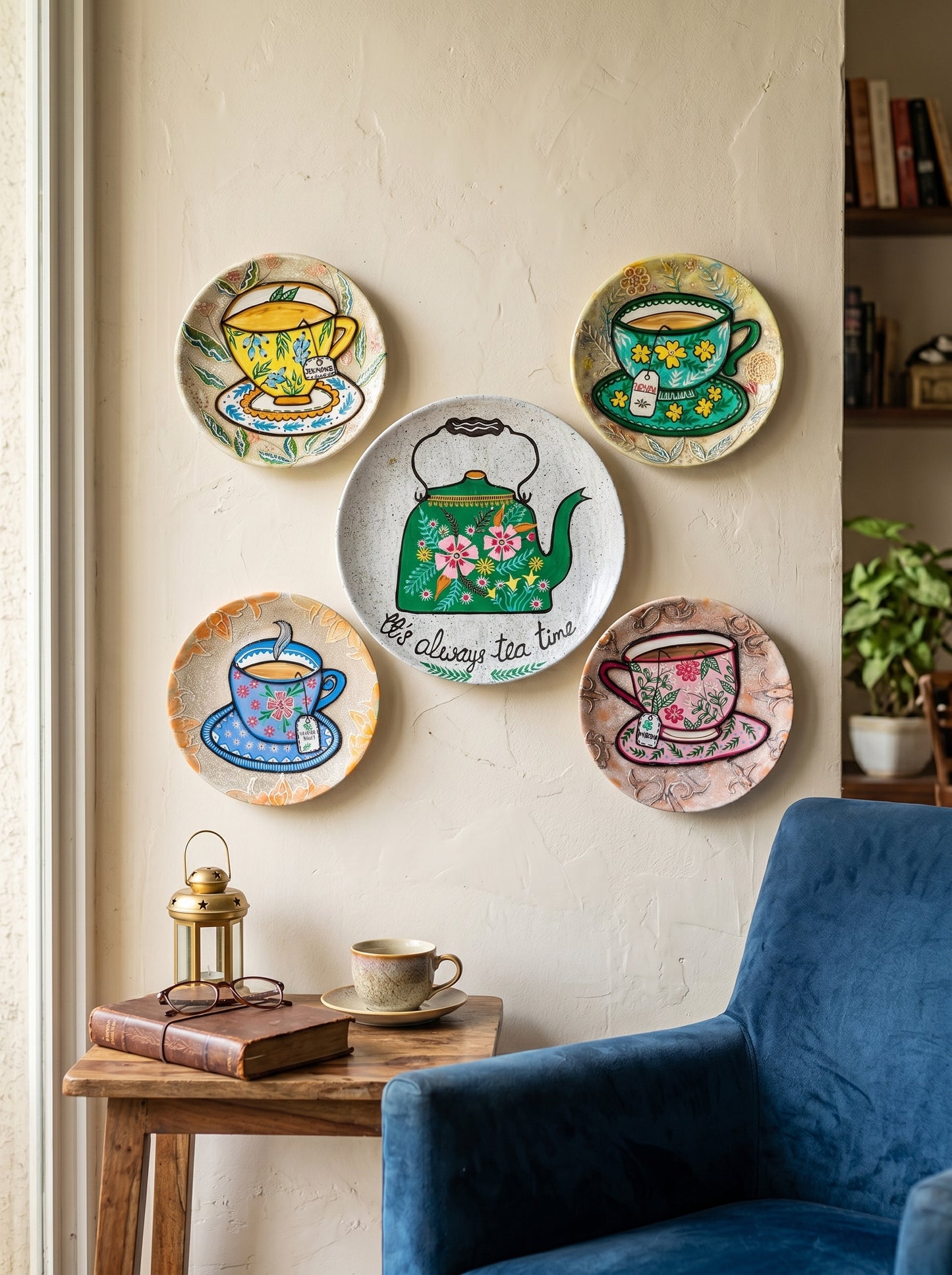 Handcrafted Wall Plate Set (5 Pieces)