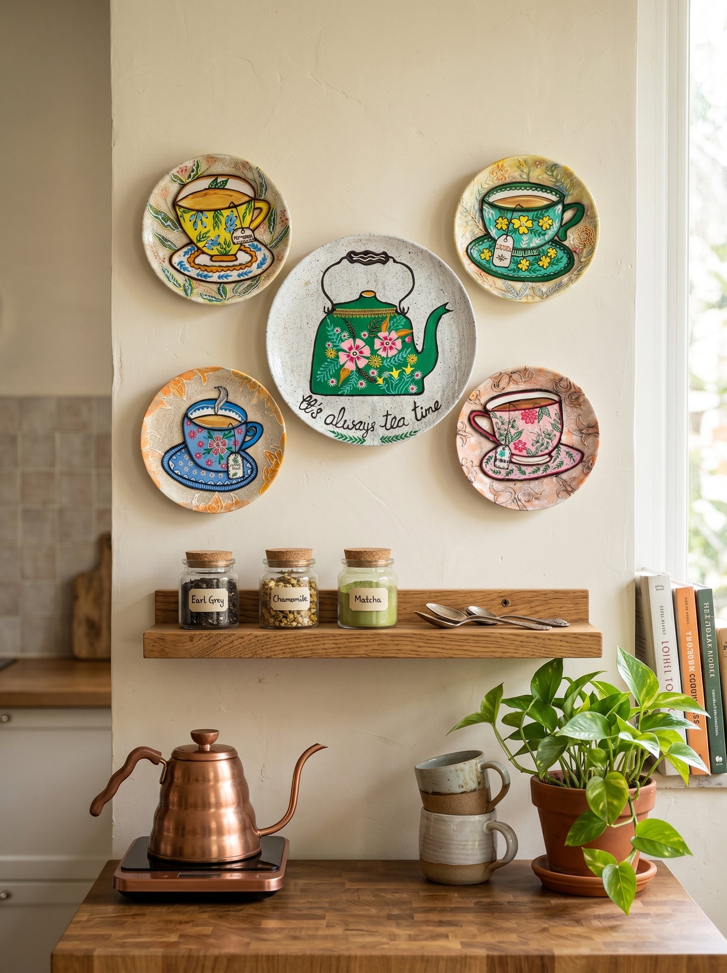 Handcrafted Wall Plate Set (5 Pieces)