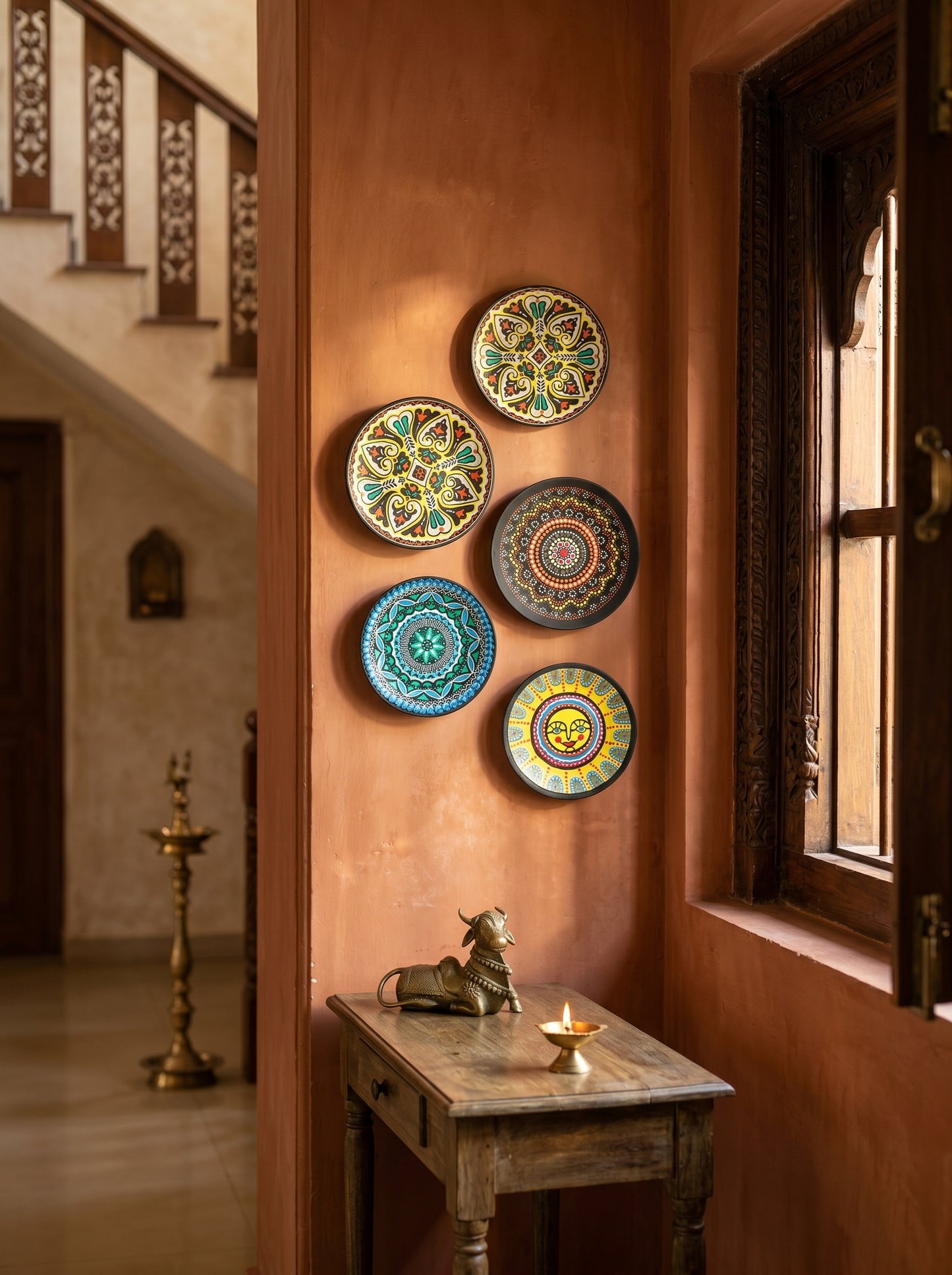 Handcrafted Wall Plate Set (5 Pieces)