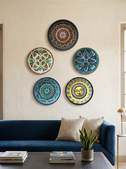 Handcrafted Wall Plate Set (5 Pieces)