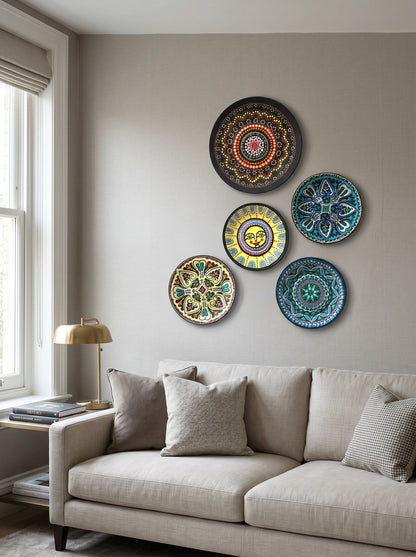 Handcrafted Wall Plate Set (5 Pieces)