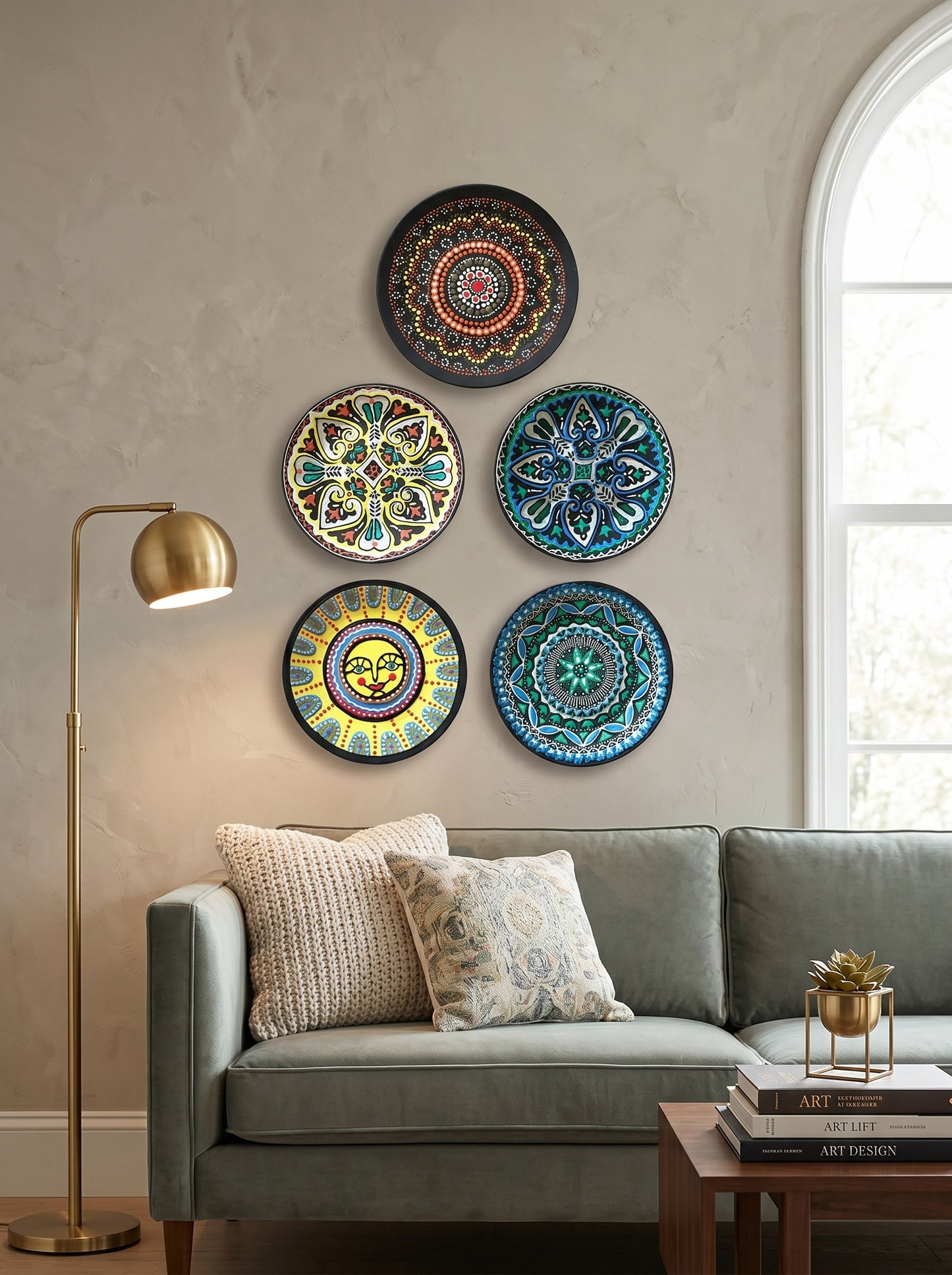 Handcrafted Wall Plate Set (5 Pieces)