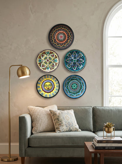 Handcrafted Wall Plate Set (5 Pieces)