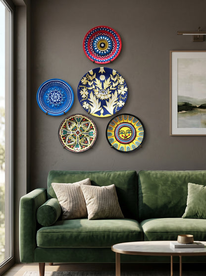 Handcrafted Wall Plate Set (5 Pieces)