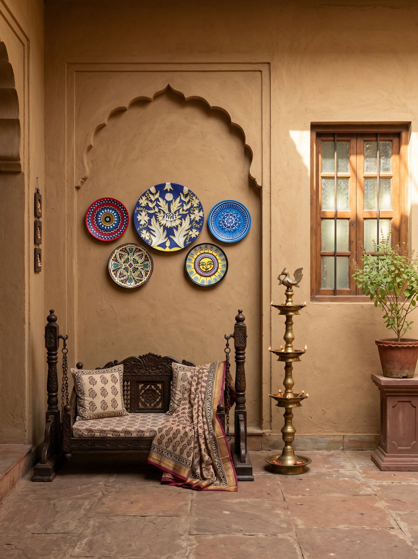 Handcrafted Wall Plate Set (5 Pieces)
