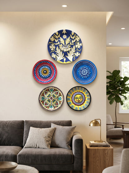 Handcrafted Wall Plate Set (5 Pieces)