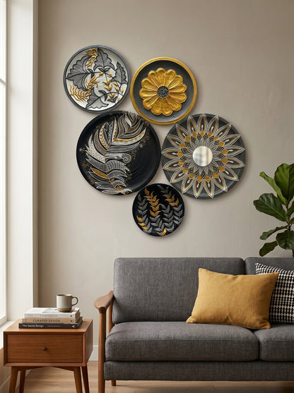Handcrafted Wall Plate Set (5 Pieces)