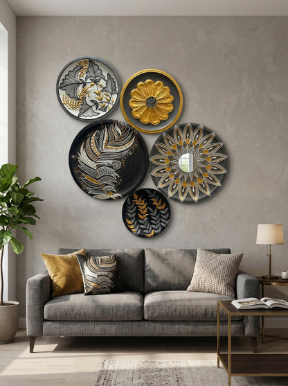 Handcrafted Wall Plate Set (5 Pieces)
