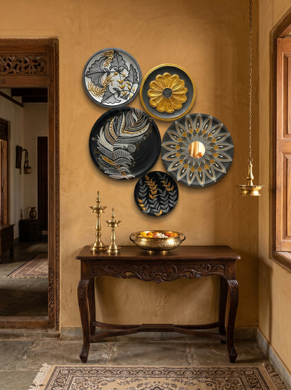 Handcrafted Wall Plate Set (5 Pieces)