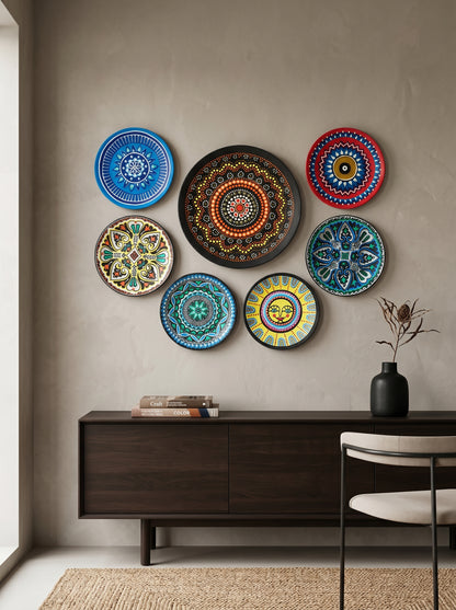 Handcrafted Wall Plate Set (7 Pieces)