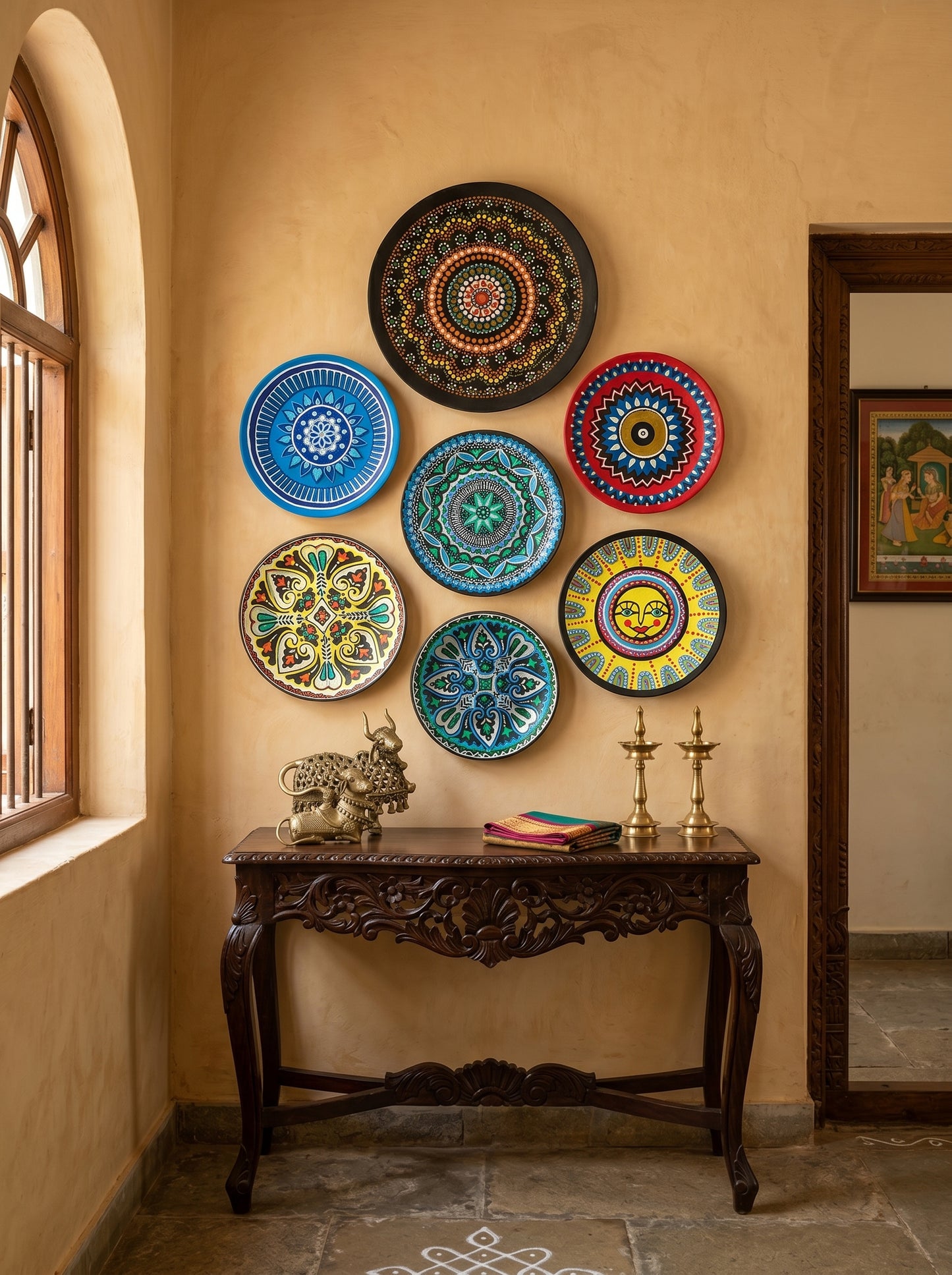 Handcrafted Wall Plate Set (7 Pieces)