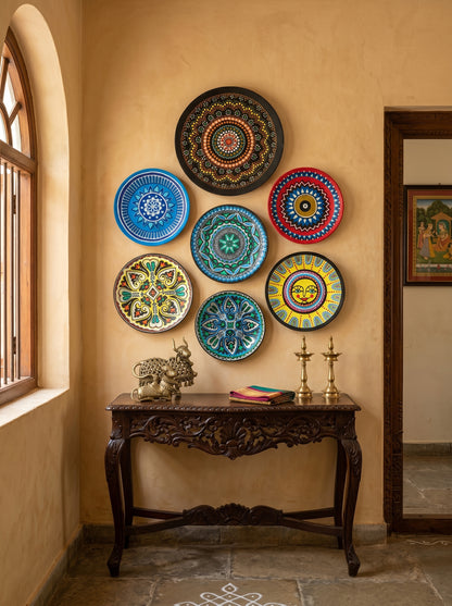 Handcrafted Wall Plate Set (7 Pieces)