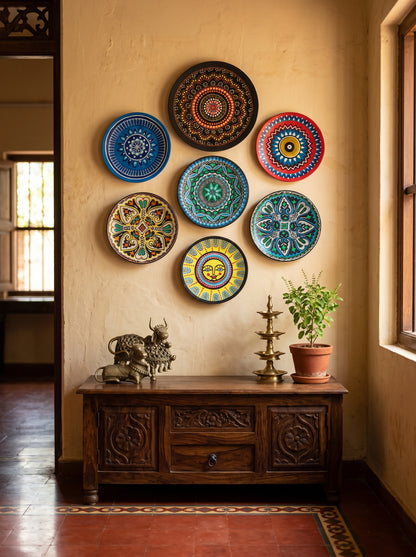 Handcrafted Wall Plate Set (7 Pieces)