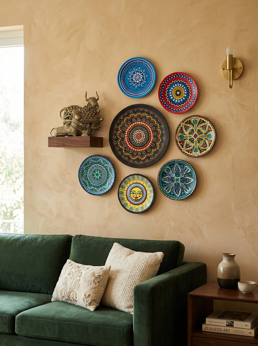 Handcrafted Wall Plate Set (7 Pieces)