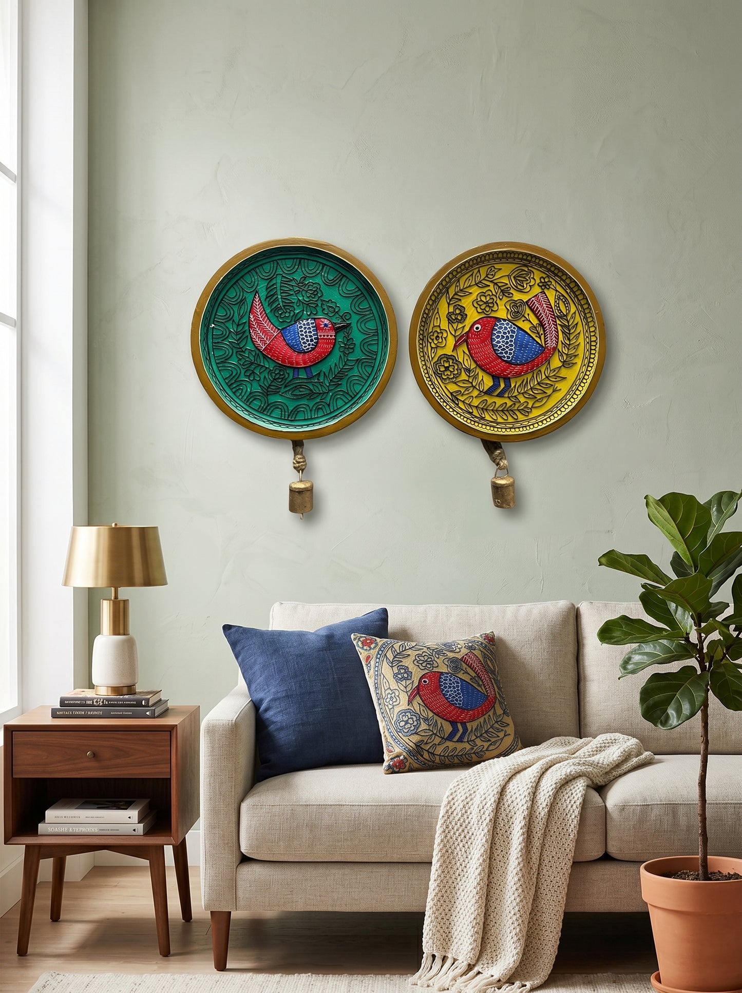 Handcrafted Wall Plate Set (2 Pieces)
