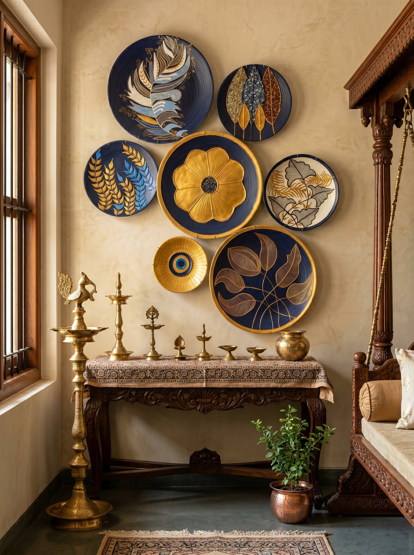 Handcrafted Wall Plate Set (7 Pieces)