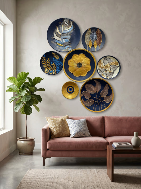 Handcrafted Wall Plate Set (7 Pieces)