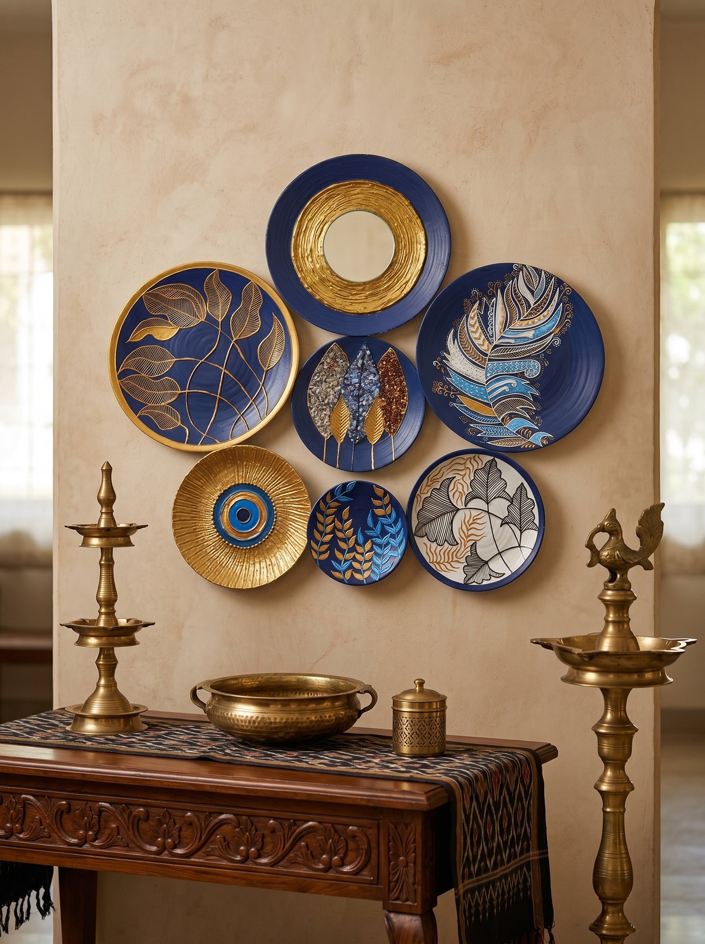 Handcrafted Wall Plate Set (7 Pieces)
