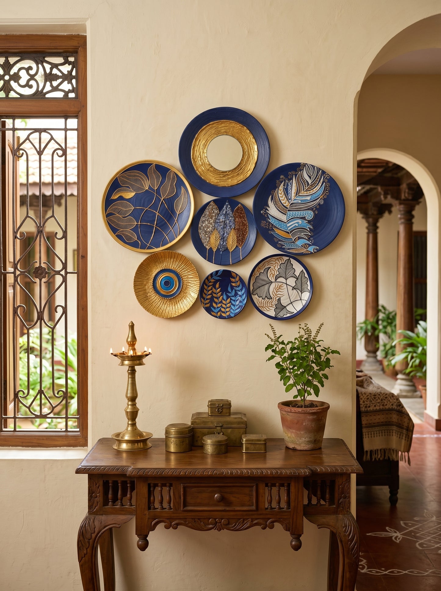 Handcrafted Wall Plate Set (7 Pieces)