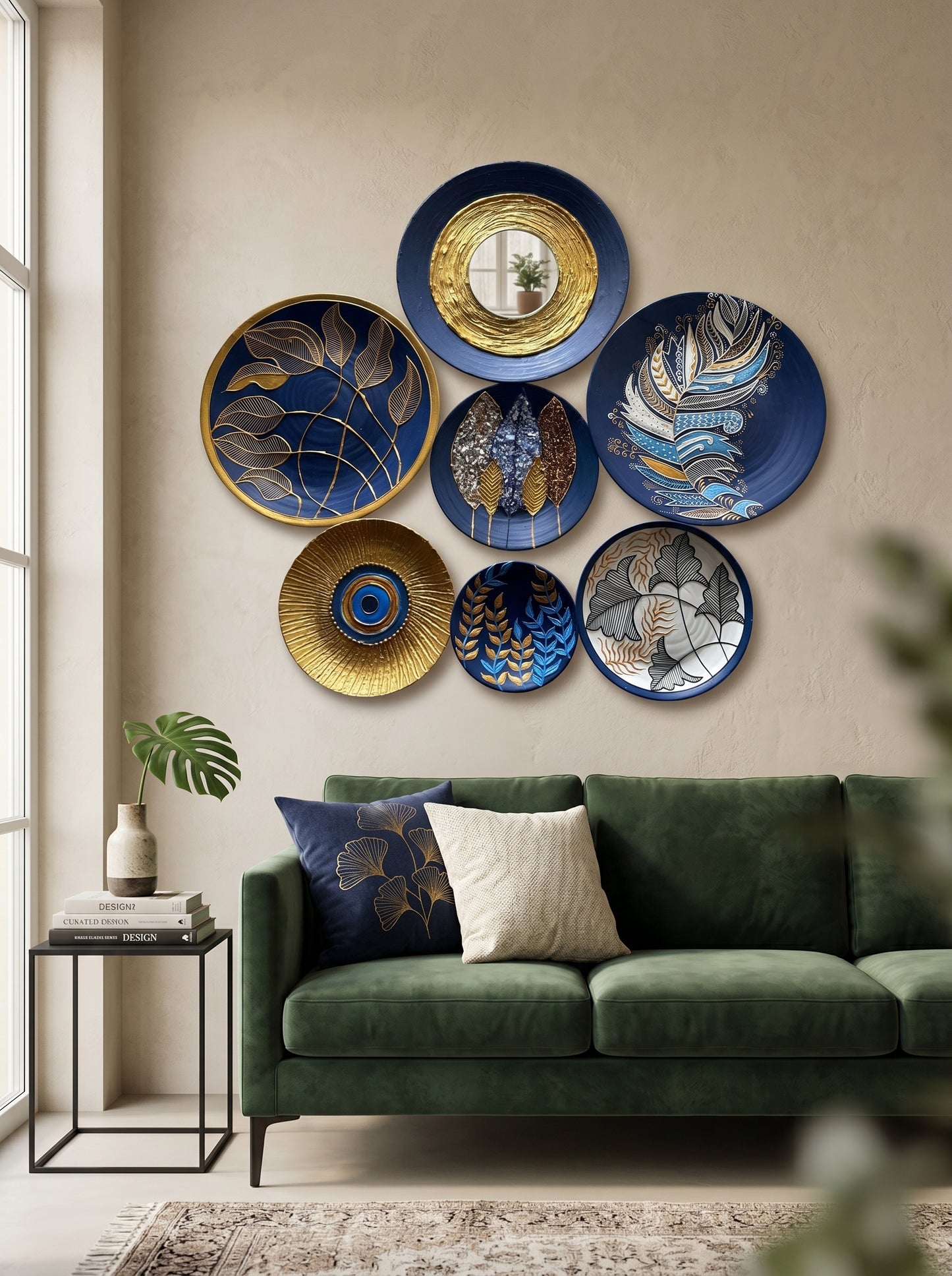 Handcrafted Wall Plate Set (7 Pieces)