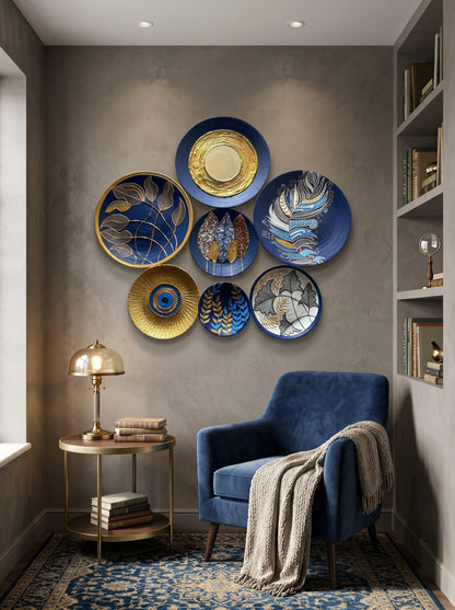 Handcrafted Wall Plate Set (7 Pieces)