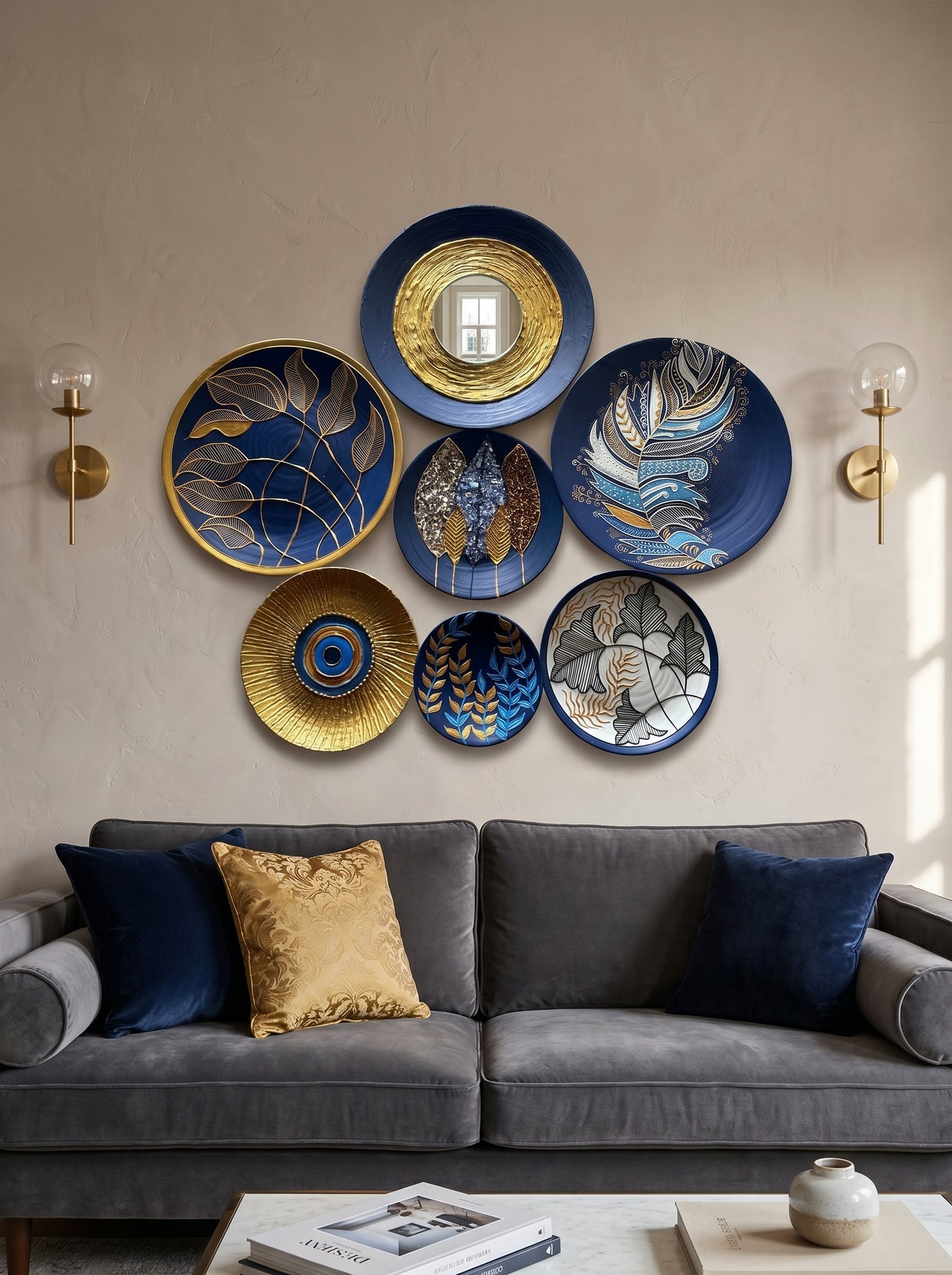 Handcrafted Wall Plate Set (7 Pieces)