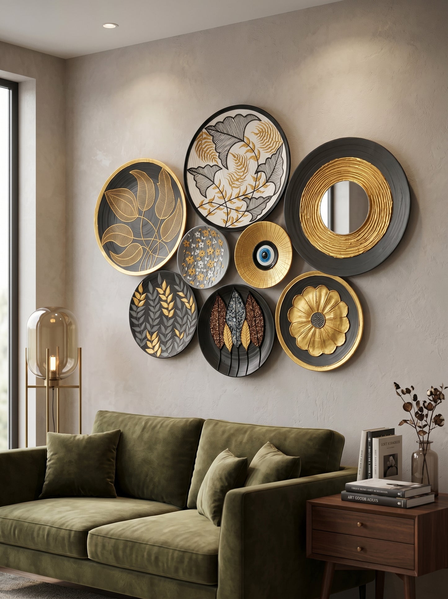 Handcrafted Wall Plate Set (8 Pieces)