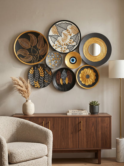 Handcrafted Wall Plate Set (8 Pieces)