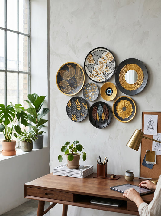 Handcrafted Wall Plate Set (8 Pieces)