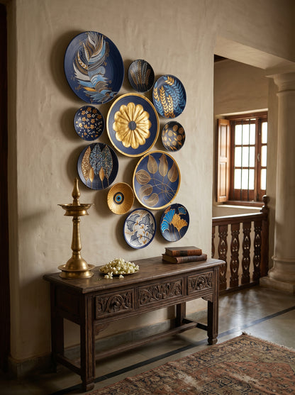 Handcrafted Wall Plate Set (11 Pieces)