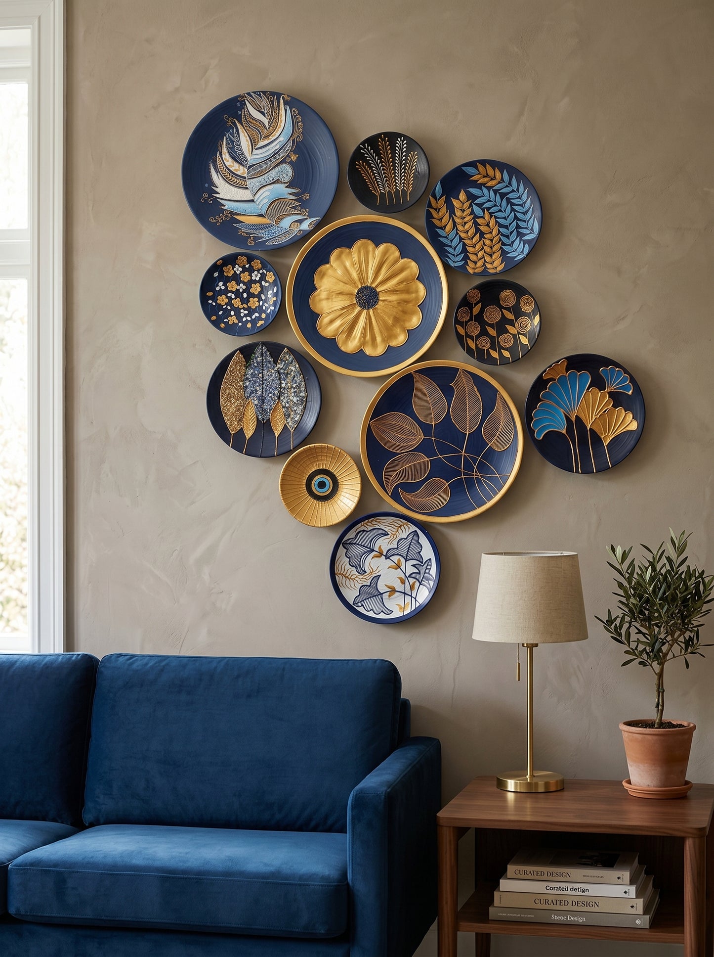 Handcrafted Wall Plate Set (11 Pieces)