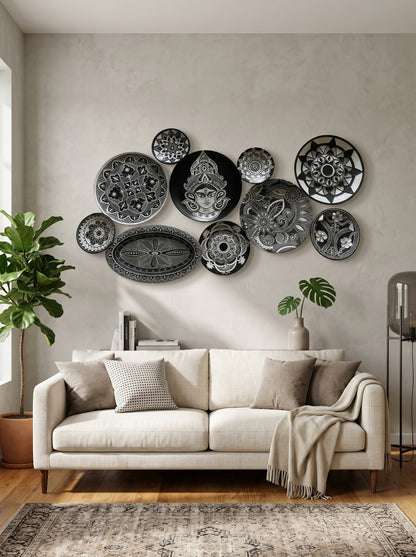 Handcrafted Wall Plate Set (10 Pieces)