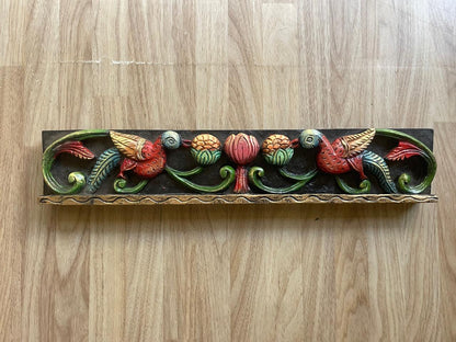 Feathered Grace – Wooden Bird Panel  – Handcrafted Wooden Bird Panel (sest of 2)