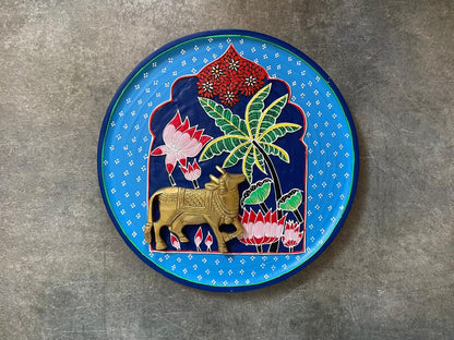 Indian Heritage Gift Hamper – Handcrafted Folk Art Wall Plate