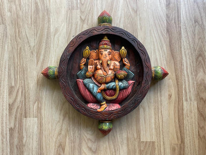 Shubh Ganesha – Handcrafted Wooden Wall Decor/ Culture Aisle India