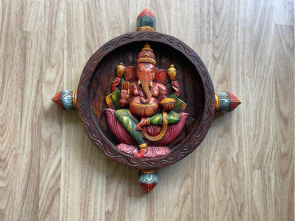 Shubh Ganesha – Handcrafted Wooden Wall Decor/ Culture Aisle India