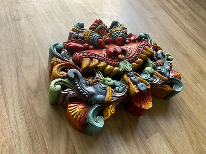 Raksha Vira – Handcarved Wooden Guardian Mask