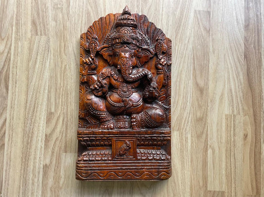 Sacred Ganesha – Handcrafted Heritage Wood Decor / Culture Aisle India